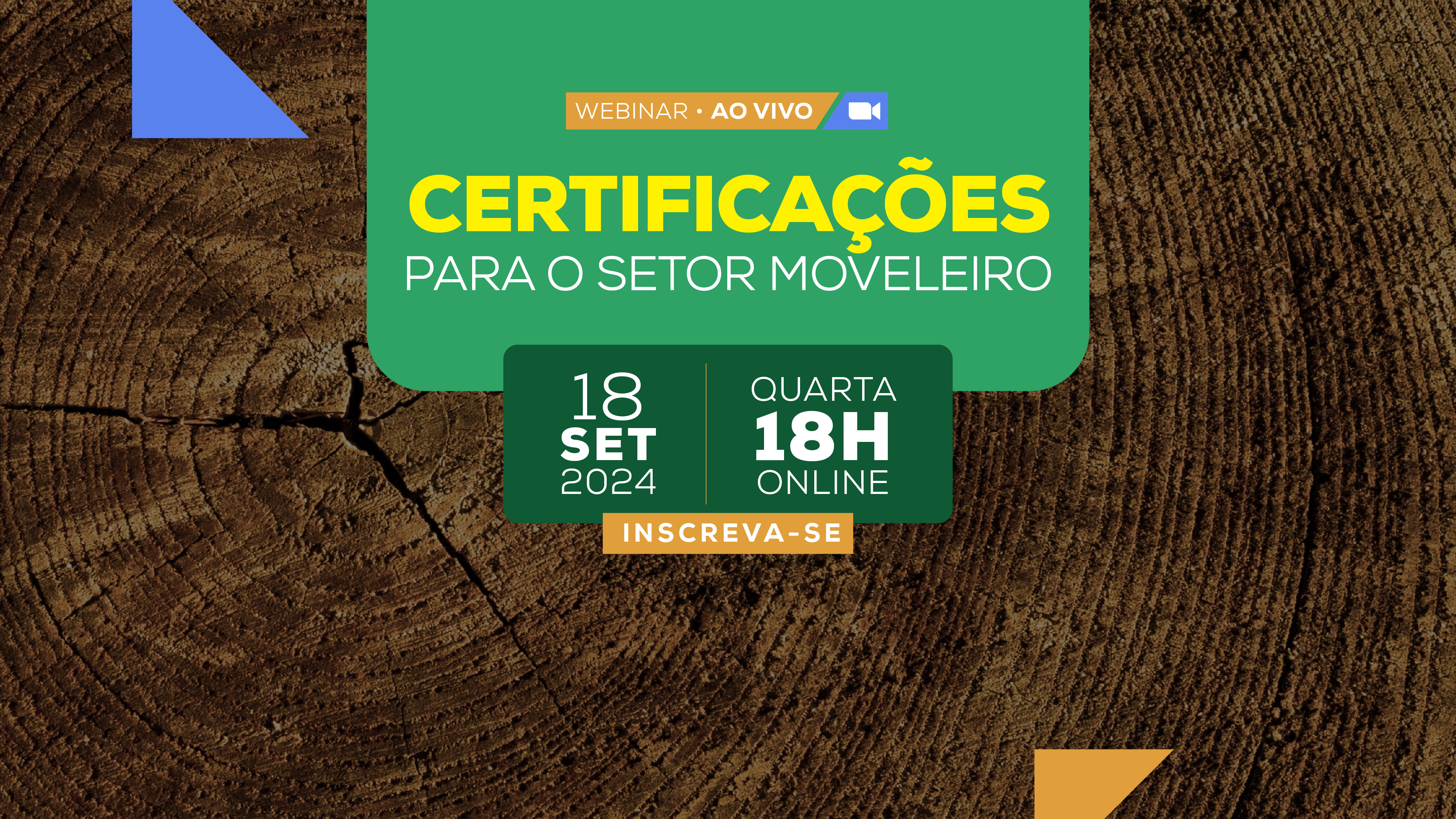 Webinar sobre ‘Certificações no Setor Moveleiro’ ocorre nesta quarta-feira (18); inscrições estão abertas