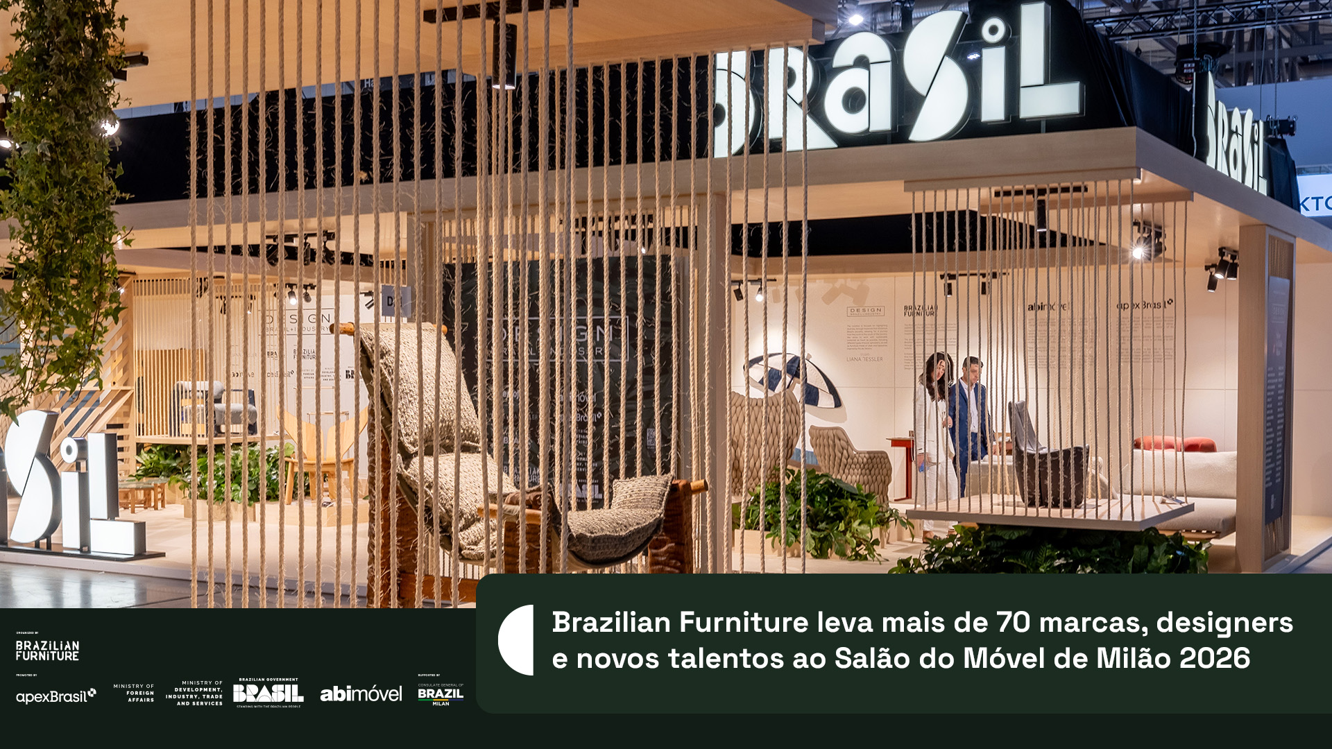 Brazilian Furniture leva mais de 70 marcas, designers e novos talentos ao Salão do Móvel de Milão 2026